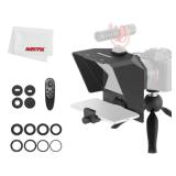 AMBITFUL Portable Teleprompter Kit - 7.5ftft Mini Teleprompter with Desktop Tripod andRemote Control for Phone and DSLR Recording