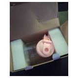 64 oz Glass Pitcher with Lid, Large Wide Mouth Mason Jar with Pour Spout, Pink Sun Tea Jar for Outside, Glass Water Pitcher Great for Drink, Cold Beverages and Breast Milk