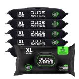 Dude Wipes - Flushable Wipes - 4 Pack, 288 Count - Herbal Relief Extra-Large - Witch Hazel and Geranium Essential Oils - Septic and Sewer Safe