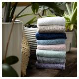 Everplush Diamond Jacquard 6 Pieces Bath Towel Set, Luxury Super Soft Oversized everplush Towels, Highly Absorbent everplush Diamond Jacquard Quick Dry Bath Towel for Bathroom Brown Towels