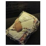 Brilliant Sunshine Peach and Olive Flowers Patchwork Quilted Recliner Slipcover, 26\ Seat Width, Slip Resistant Furniture Protector, 2\in Strap, Washable Reclining Chair Cover for Kids, Dogs,Peach Oli