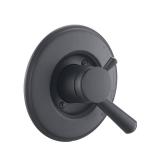 Replacement for Delta 17 Series Shower Trim Kit, Shower Cover Plate with Handle, Matte Black(Valveand Catridge Not Inclued)