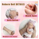 OtardDolls 33cm Reborn Baby Dolls Silicone Full Body Girl Lifelike Handmade Painted Dolls Silicone Reborn Babies for Kids