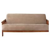 SureFit Home Décor Soft Suede Futon Slipcover, Polyester, Machine Washable, One Piece, Taupe Color
