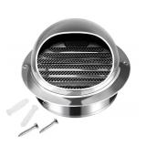 4ftft Metal Dryer Vent Cover wMesh Screen,4-Inch Round Dryer Vent Covers Outdoor, Stainless Steel Exhaust Vent for Residential, Industrial