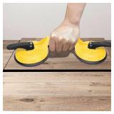 FCHO Floor Gap Fixer Tool for Laminate Floor Gap Repair Include Suction Cup and Mallet (Canftt use on scraped surface floor)-Yellow Kit