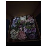 Floweroyal Artificial Flowers Combo Purple Flowers Mix Silk Flowers Dahlia Roses with Stems for DIY Wedding Bridal Bouquets, Baby Shower, Floral Arrangement, Table Centerpieces, Home Decorations.