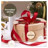 5ARTH Natural Wood Slices - 30 Pcs 2.7-3.1 inches Craft Unfinished Wood kit Predrilled with Hole Wooden Circles for Arts Wood Slices Christmas Ornaments DIY Crafts