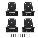 Heavy Duty Gate Hinges 4 Pack, 3.5 Inch Black Shed Barn Door Hinges, Metal Gate Hinges for Wooden Gates Wood Fence Outdoor with Screws, HOME MASTER HARDWARE