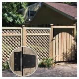 Heavy Duty Gate Hinges 4 Pack, 3.5 Inch Black Shed Barn Door Hinges, Metal Gate Hinges for Wooden Gates Wood Fence Outdoor with Screws, HOME MASTER HARDWARE