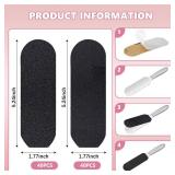 Flutesan 80 Pcs Stainless Steel Foot File Refills 180 Grit and 120 Grit Replacement Pads Coarse Fine Pedicure File Refills Double Side Reusable Foot Rasp Pad with Removable Glue