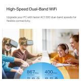 TP-Link Nano USB WiFi Adapter for PC(Archer T3U Nano)-AC1300 2.4G5G Dual-Band Wireless Network Transceiver Adapter for Desktop PC, Travel Size, Supports Windows 11,10, 8.1, 8, 7  up to Mac OS 10.15