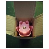 LED Lotus Buddhist Light, Lotus Candle Light Flower Night Lamp Flickering Lotu Lamp Fake Oil Buddhist Lamps Pink