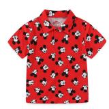 Disney Mickey Mouse Toy Story Cars Boys Short Sleeve Polo Shirt for Toddler and Big Kids Red