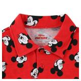 Disney Mickey Mouse Toy Story Cars Boys Short Sleeve Polo Shirt for Toddler and Big Kids Red
