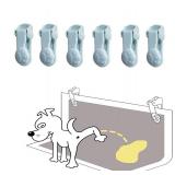 Dog Pee Pad Holder with Walls (6 Pack) for Small and Large Size Wee Wee Pad, Indoor Potty Training Pad Holder for Leg-Lifting Puppies (Blue)