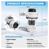 W11399437 W11259498 Washer Drain Pump B25-3A04 Compatible with Whirlpool Kenmore Maytag Crosley Washing Machine Drain Pump Replacement Parts 4961028 AP6974144 PS12731241 EAP12731241