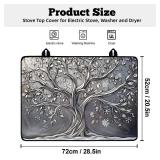 AOHMPT Multi-Design Stove Cover for GlassElectric Stoves - 3-in-1 Heat-Resistant Protector Mat, Non-Slip Drying Rack 28\x20\inin