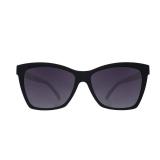 goodr New Wave Renegade Polarized Sunglasses, Medium Sized (Glam G), Black Solid Cat-Eye Frames with Black Gradient Lenses, Dark to Light Tint, UV400 Protection, No Slip, No Bounce
