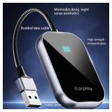 HOLEPLUS Wireless CarPlay Adapter, Converts Factory Wired CarPlay to Wireless, Plug and Play, iPhone Multi-User Connection,Compatible with iPhone (A21 Black)