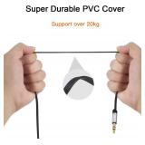 CableCreation Aux Cable, 6FT1.8M Flat 3.5mm Auxiliary Audio Stereo Cord 90 Degree Right Angle Compatible with Car, Home Stereos, Headphones, iPod iPhone iPad, Smartphone, MP3 Player, Black