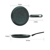 LECOOKING Nonstick Dosa Pan, Crepe Pan,Comal Para Tortillas, Non-Stick Pancake Griddle Compatible with Induction? also for Crepes.9.5 inch