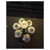 Mlici Oil and Vinegar Dispenser Set of 6 Bottles, Stainless Steel Salt Pepper Holder with 360° Rotating Holder, Cruet Soy Sauce - Premium Glass Condiment for Kitchen, Tabletop, Kitchen Containers (1 