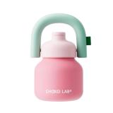 CHAKO LAB Water Bottle with Straw and Carry Handle | Wide Mouth vacuum insulated stainless steel Bottles | Reusable, leak-proof and BPA-free | 33oz(PinkandRed)