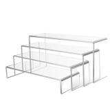 A+ DESIGN Acrylic Display Risers Suitable for Cupcake Retail Shoe Showcase Jewelry Funko Pop Figures (Clear 4 Pack Set)