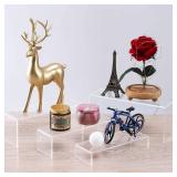 A+ DESIGN Acrylic Display Risers Suitable for Cupcake Retail Shoe Showcase Jewelry Funko Pop Figures (Clear 4 Pack Set)