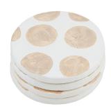 Mud Pie Round Terracotta Coaster; 4\ x 4\inin
