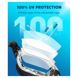 Aegend Swim Goggles, Swimming Goggles No Leaking Full Protection Adult Men Women Youth, Flexible, Detachable, Black, Clear