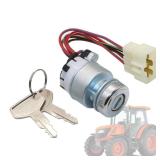 XQSMWF Ignition Starter Switch with Keys Compatible with Kioti CK DK DS RX Tractor Compatible with Kubota DK40SE DS4510HS and More number 36919-75160 36919-75162 T4520-75174 T4625-B0100