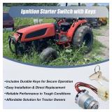 XQSMWF Ignition Starter Switch with Keys Compatible with Kioti CK DK DS RX Tractor Compatible with Kubota DK40SE DS4510HS and More number 36919-75160 36919-75162 T4520-75174 T4625-B0100