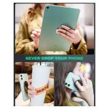 Phone Ring Holder Finger Kickstand 360°Rotation Cellphone Back Grip Foldable Cell Phone Stand for Desk Compatible with iPhone iPad Smartphones Tablets (Gun Black)