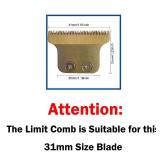 TorSor 8 Pack Hair Clipper Limit Comb Guide 1MM 2MM 3MM Guides Set with Protection Guard Cover for Vintage T9 Height 31mm 32mm T-Blade Electric Trimmer Cordless Shaver Outliner Edger Detailer