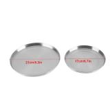 Set of 4 Stainless Steel Stove Burner Covers - 2X 8.07 and 2X 6.5 Round GasElectric Range Top Covers for Extra Counter Space, Heat Resistant and Decorative Kitchen Organizer (Family Silver Finish)