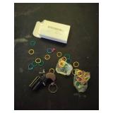 Rubber Band Gun Creative Keychains Decorative Ornaments School Bag Pendants Creative Decompression Toys (Black)