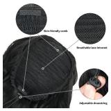 Drawstring Ponytail for Women, 26 inch Long Ponytail Extension, Synthetic Pony Tails Hair Extensions, Highlight Hair Extensions Ponytail for Daily Use (Color: Brown Mixed Honey Blonde)