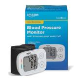 Amazon Basic Care Wrist Blood Pressure Monitor - Digital BP Monitor with Large Display and Intelligent Inflation Technology