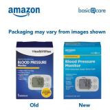 Amazon Basic Care Wrist Blood Pressure Monitor - Digital BP Monitor with Large Display and Intelligent Inflation Technology