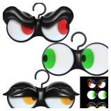 Joiedomi 3 Pack Halloween Decorations Indoor Flashing Peeping Eyes Lights with Timer Glowing Decoration Outdoor Party Supplies Halloween Spooky Animated Lights Decor for Yard Lawn Garden?White