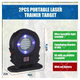 VercanMonth 2 Pcs Dry Fire Laser Training System Portable Trainer and Counting Laser Targets for Dry Fire Shooting Practice(Round Style)