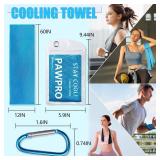 PAWPRO 4 Packs Cooling Towels for Neck and Face, Soft Breathable Gym Towels with Waterproof Bag and Carabiner, Multi-Colored Sweat Towels for Gym, Running, Yoga, Travel, Climb