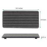 NiuYichee 2 PCS Water Absorbent Diatomite Coasters Rectangle, Grooved Design, Water Absorbing Stone Used for Hand Soaps and Plants and toiletries in The Modern Home