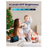 GOLOZA Digital Alarm Clocks for Bedrooms, Digital Clock with 4 Level Brightness +Off, Dual Customizable Alarms, USB Port, Power-Off Memory, Snooze, DST, 1224H, Desk Clock for Kids Adults Elderly