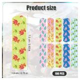 100pcs Luminous Cartoon Bandages with 5 Styles, 2.83x0.75in Flex Fabric Cartoon Bandages Waterproof Breathable Bandages to Protect Wounds for Adults Boys Girls(Dinosaur Style)
