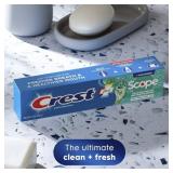 Crest + Scope Whitening Toothpaste - Pack of 3, 5.4 Oz Tubes - Anticavity Fluoride Toothpaste, Fresh Breath, Kills Germs - Tartar Protection, Enamel Protection - Minty Fresh Flavor