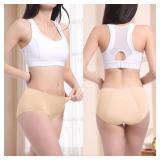 Carer Incontinence Underwear for Women 150ml High Absorbent Leak Proof Underwear for Women Washable Womenfts Incontinence Panties for Incontinence Bladder Leak 2 Pack Beige S