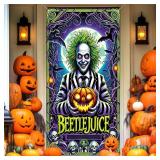 Vohado Door Cover Itfts Showtime Halloween Party Decoration Front Porch Indoor Outdoor Patio Banner Decor